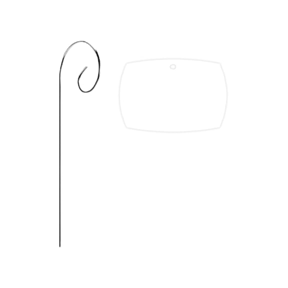 1Pc Plant Label With Stake, Waterproof Acrylic Garden Marker, Diy Seed Flower Tags For Outdoor Garden - White B