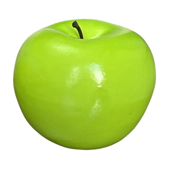 1Pc Plastic Artificial Red apple/Green apple/Yellow apple Lifelike Realistic Red apple for Home Kitchen Livingroom Table Centerpiece Decor Party Photography Prop Wedding Decoration(Green,3.1x2.7")