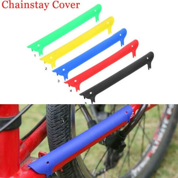 1Pc Plastic Bicycle Chain Protection Cycling Frame Protector Chainstay Rear Fork Guard Cover Pad Mtb Road Bike Parts Accessories Black