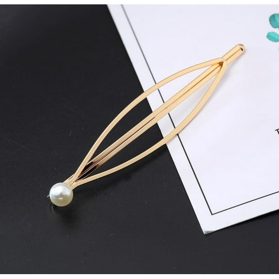 1Pc Plastic Imitation Pearl Hair Pins Retro Hair Barrette Snap Barrettes Stylish Hairing Decorations Accessories for Women Long Short Thin Thick Hairing Styling Gift 73x12x15mm