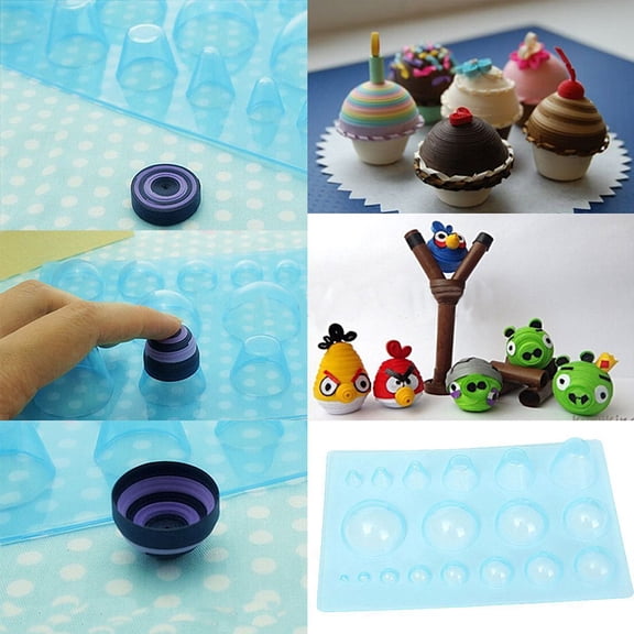 1Pc Plastic Paper Quilling Mould Half Ball Domes DIY Paper Craft Tool 13*2 N WA
