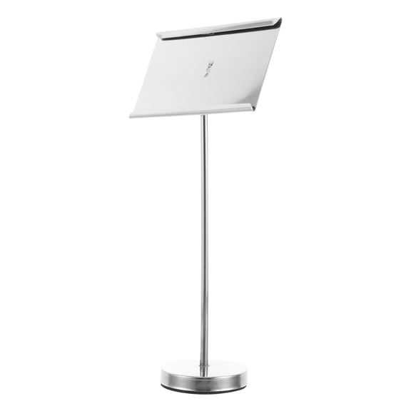 1Pc Plated Silver Stainless Steel Table Number Holder Stable Round Base Restaurant Use