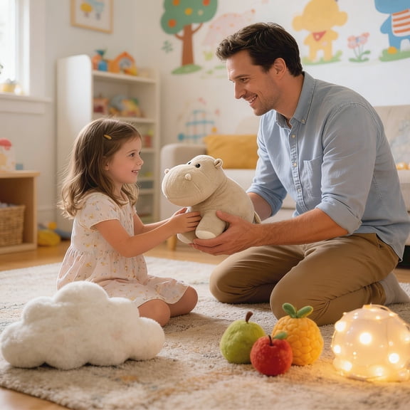 1Pc Plush Toy Hippo Elephant Stuffed Animal, Soft Cuddly Plushies For Wedding Favors, Carnival Claw Machine, Street Stall Supplies, Decorative Pillow Plush Dolls