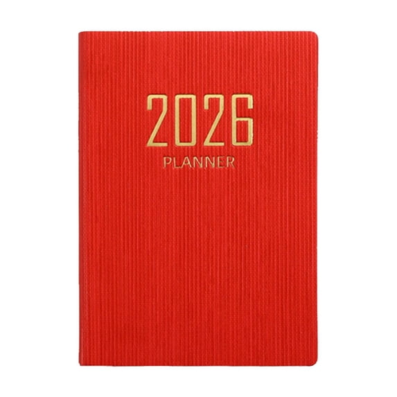1Pc Pocket Notebook Journals A7 Size,Hardcover Journal Lined Notebook,Daily Plan Notebook with Travel Diary Function,College Ruled Notepad for Writing Office Home Supplies, 3 x 4.1 Inch(Red)