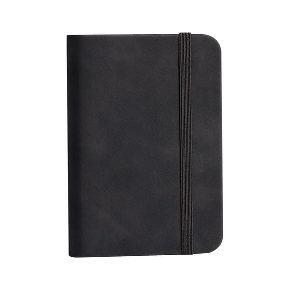 1Pc Pocket Size Portable Notebook, PU Leather Mini Journal with Elastic Closure, Sleek Small Memo Pad for Daily Notes and Sketches