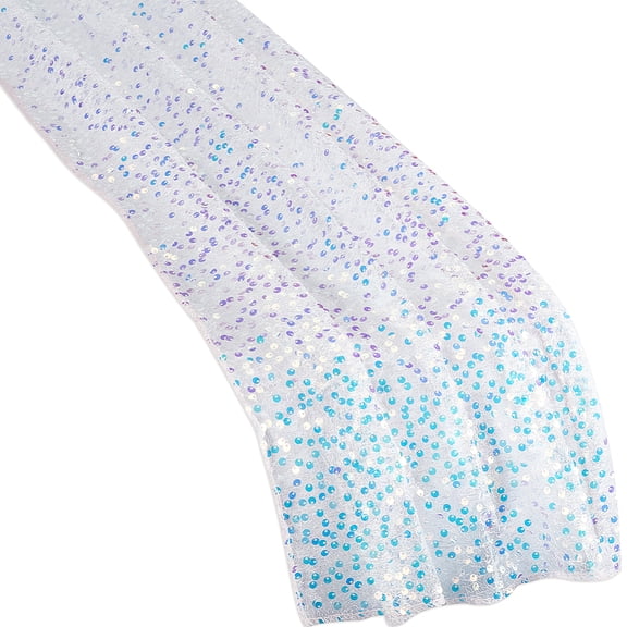 1Pc Polyester Paillette Table Runner for Living Room Dining Table Cloth Lavender Blush 1830x400~420x0.5mm DIY