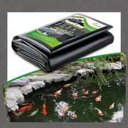 1Pc Pond Liner, Hdpe Waterproof Pond Membrane, Heavy Duty Fish Pond Liner For Aquaculture, Garden Pond, Landscaping, Black 4X6M (13X20Ft)