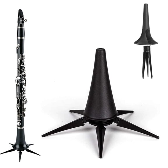 1Pc Portable Clarinet Stand with 5-Claw Secure Support, Lightweight Compact Holder for Bb Clarinet