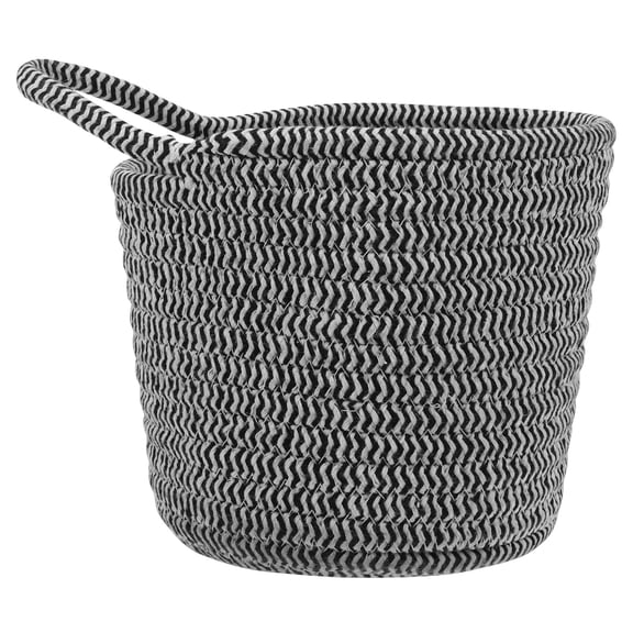 1Pc Portable Cotton Woven Desk Basket Desktop Storage Organizer Home Decoration