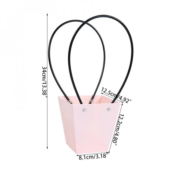 1Pc Portable Flower Box Paper Handy Gift Bag With Handhold Wedding Rose Party Gift Box Candy Cake Packaging Bag Box for Birthday