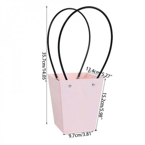 1Pc Portable Flower Box Paper Handy Gift Bag With Handhold Wedding Rose Party Gift Box Candy Cake Packaging Bag Box for Birthday