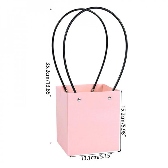 1Pc Portable Flower Box Paper Handy Gift Bag With Handhold Wedding Rose Party Gift Box Candy Cake Packaging Bag Box for Birthday