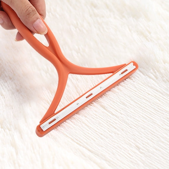 1Pc Portable Lint Remover,Wool Hair Remover,Carpet Rake for Pet Hair Removal,Lint Shaver,Carpet Scraper,Pile Brush,Hand Shaver for Carpets,Car Cushions,Sofa,Pet Beds,Furniture & Rug,Orange,4.72x5.51"