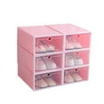 thumbnail image 1 of 1Pc Portable Plastic Clear Shoe Storage Drawer Stackable Boot Box Organizer Case, 1 of 7