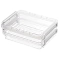 thumbnail image 1 of 1Pc Portable Storage Box with Latching Lid,Plastic Container Bins for Organizing,Clear File Box Stackable Storage Containers for Home Organizing A4 Paper,Photo,Document,Scrapbook(White 19x14.5cm), 1 of 6