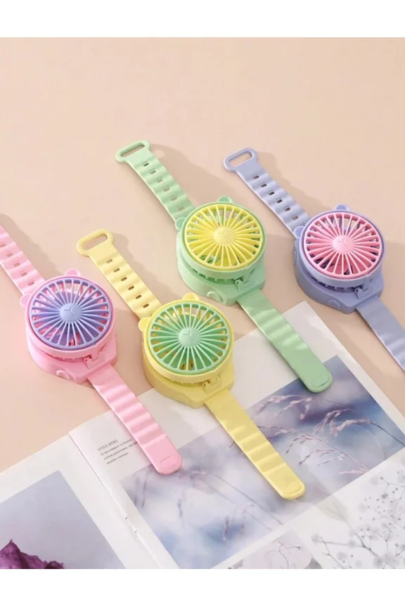 1Pc Portable Watch Shape Cartoon Mini Fan