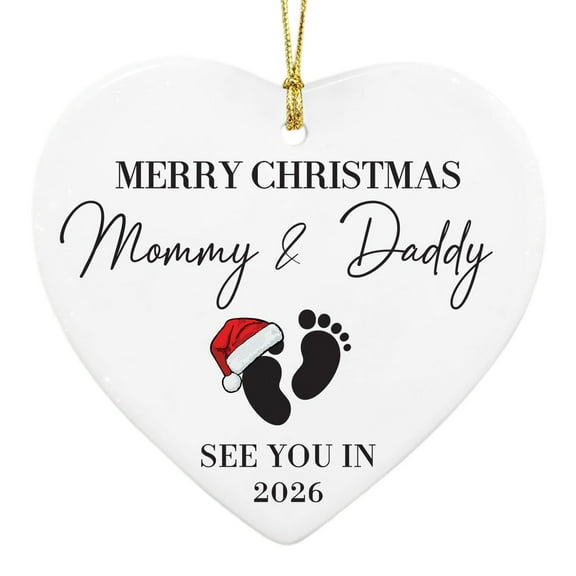 1Pc Pregnancy Announcement Gifts for Husband Wife Family,Gender Reveal Gifts,Pregnancy Gift for Expecting Mom,For New Mom,New Dad,New Parents for Christmas Ornament 2026 Gifts for Expecting Parents