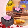 thumbnail image 1 of 1Pc Preserved Flower Gift Box Everlasting Flower Gift Box Rose Preservation Flower Box Valentine'S Day Mother'S Day Handmade Rose Box Jewelry Box, 1 of 7