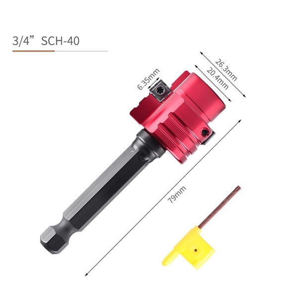1Pc Pvc Pipe Reamer 6.35Mm Hex Shaft Plumbing Tool For Pvc Abs Drain Water Pipe