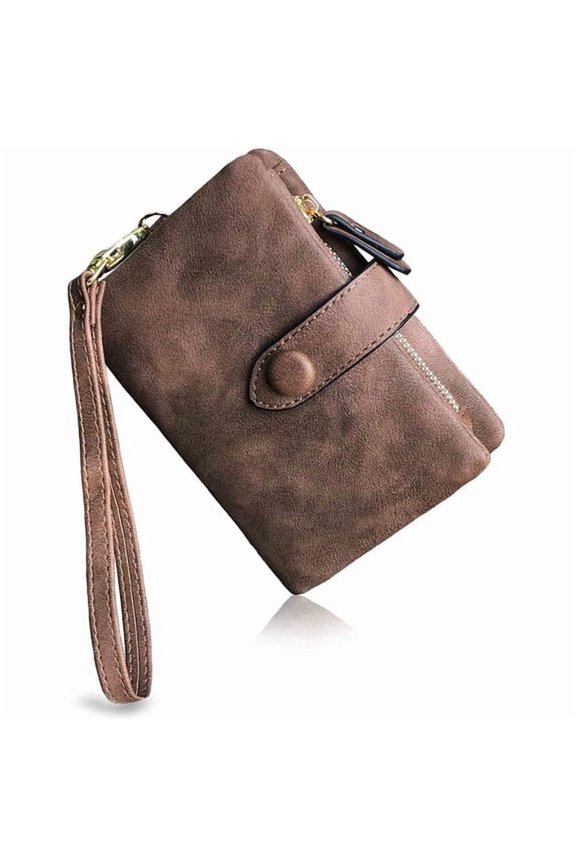 RFID blocking bifold leather wallet for women daily cash card storage assorted fashion hues 1pc