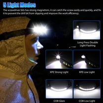 1Pc Rechargeable Headlight Flashlight, Bright Motion Sensor LED Headlamp with USB Cable, 5 Modes Waterproof for Outdoor Running, Camping
