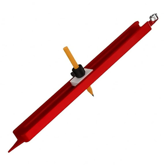 1Pc Red Aluminum Alloy Contour Ruler 300×30×32Mm Marking Ruler Measurement Shape Gauge For Tile Bonding And Carpet Cutting