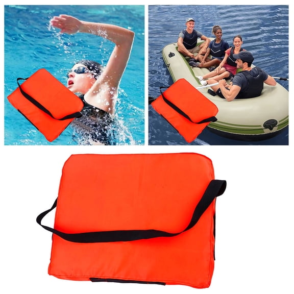 1Pc Red Boat Throwable Flotation Cushion, High Buoyancy Emergency Throw Pillow with Strap for Boating, Kayaking & Swimming