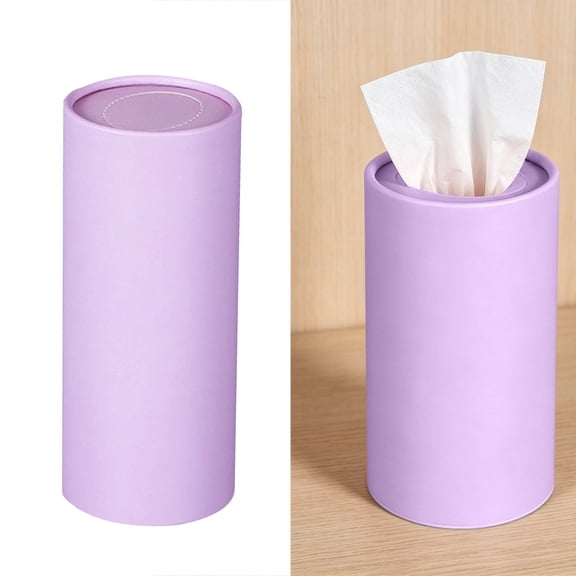 1Pc Red Paper Cylinder Car Tissue Holder,Round Travel Tissue Box for Car Cup Holder Disposable Facial Tissue Organizer for Auto Bathroom Desk,Red Container One Size (Clearance)
