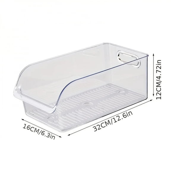 1Pc Refrigerator Storage Box Food-Grade Fresh-Keeping Box Household Vegetable, Fruit and Egg Special Drawer Kitchen Organization
