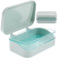 1Pc Removable Drainer Soap Box with Lid (Blue)