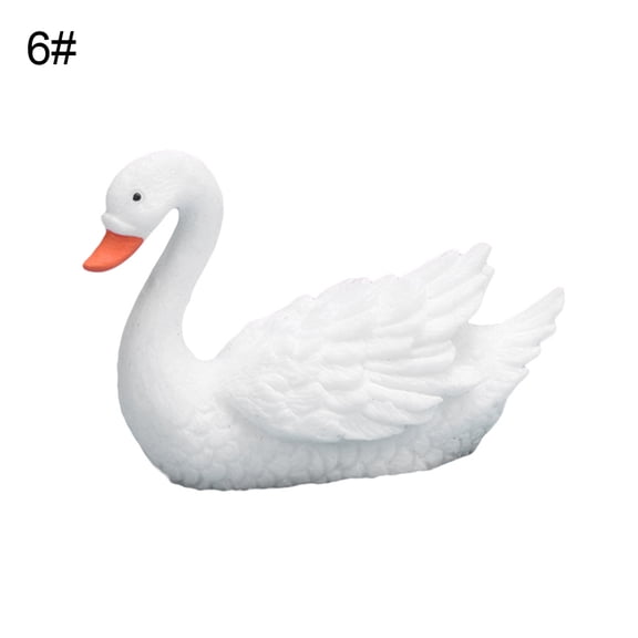 1Pc Resin Couple Swan Model DIY Miniature Landscape Garden Bonsai Ornaments