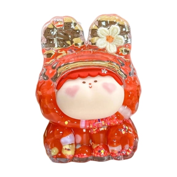 1Pc Resin Home Desktop Ornament Cute Ornament, 20ml DIY Creative Decorations For Rooms And Offices, Cute Blind Box (Red)