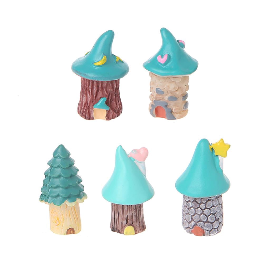 1Pc Resin House Fairy Garden Miniatures Cottage Landscape Decorations ...