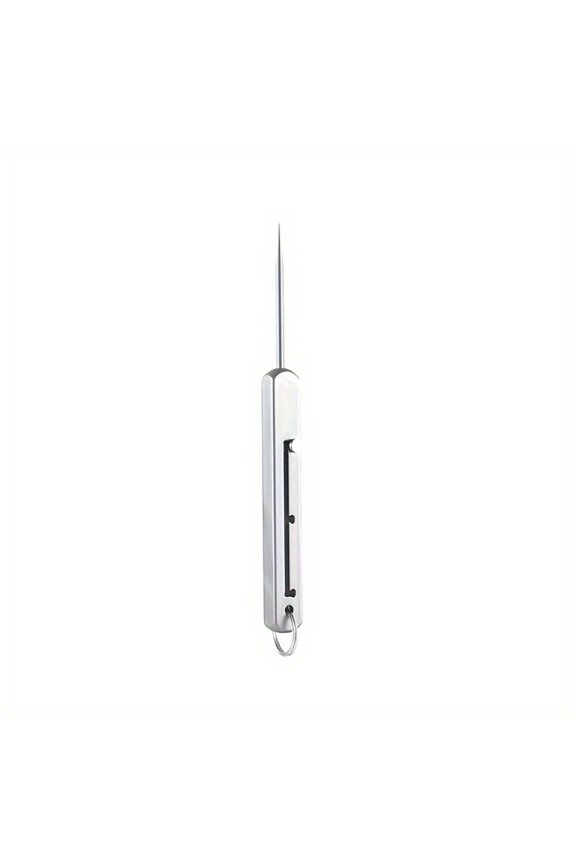 1Pc Retractable Alloy Toothpick Keychain Portable Travel Camping Tool Gift