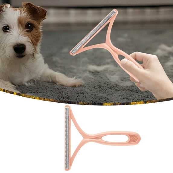 1Pc Reusable Dog Cat Hair Remover,Dog Cat Hair Remover for Deep Cleaning,Pet Fur Removal Tool,Carpet Rake Lint Cleaner Fur Fuzz Brush for Carpet,Clothing,Car Mats,Couch,Furniture Rugs,Pink,4.72x5.51"