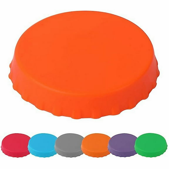 1Pc Reusable Silicone Can Lids,Silicone Soda Can Cover Lids,Silicone Jar Lids Can Toppers,Reusable Silicone Can Cover,Stopper and Protector for Soda,Beer,Beverage,Juice,Coke,Fits Standard Cans,Orange
