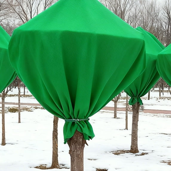 1Pc Reusable Warm Blanket Jacket for Plants Shrub Fruit Tree,Thickened Winter Tree Cover with Drawstring,Plant Cover Freeze Protection Frost Cloth for Outdoor Plants,Suitable for Outdoor Winter Frost