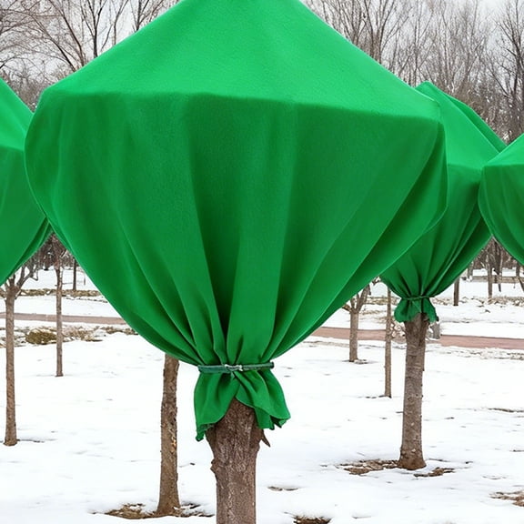1Pc Reusable Warm Blanket Jacket for Plants Shrub Fruit Tree,Thickened Winter Tree Cover with Drawstring,Plant Cover Freeze Protection Frost Cloth for Outdoor Plants,Suitable for Outdoor Winter Frost