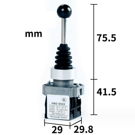 1Pc Rocker Joystick Controller Self-Resetting Rotary Cross Toggle Switch 2No/4No 2 Position Momentary