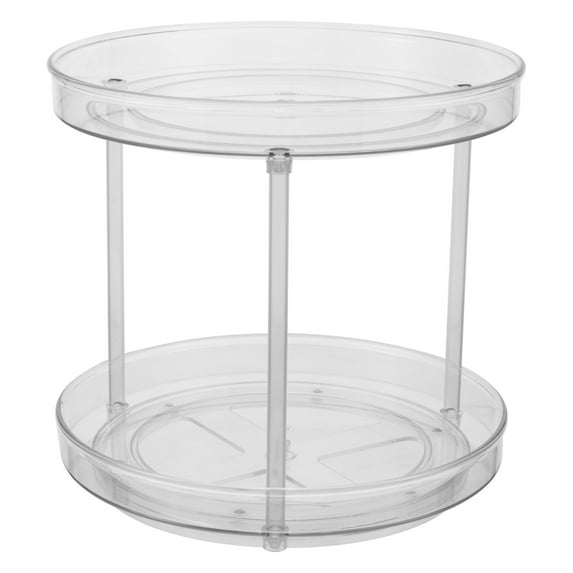 1Pc Rotatable Storage Rack Multifunction Kitchen Sundries Rack (Double-layer)