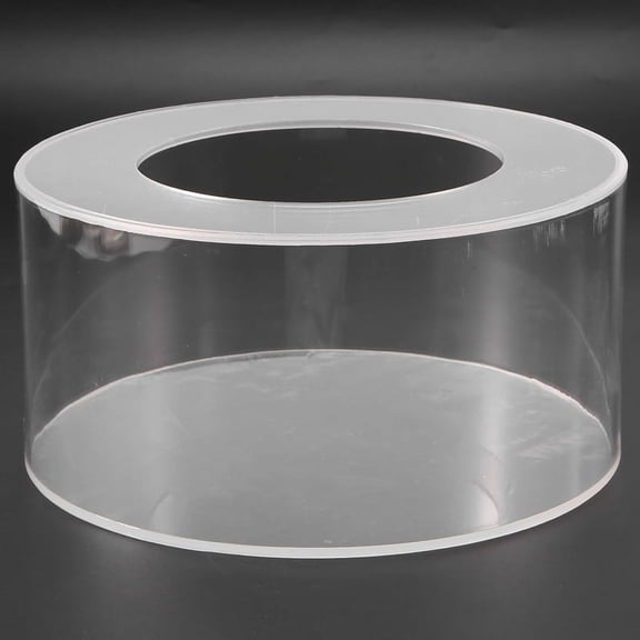 1Pc Round Acrylic Cake Display Board Edge Smoother Tray(B)