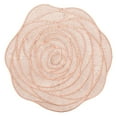 thumbnail image 1 of 1Pc Round Gold Pressed Vinyl Placemats,15 In Metallic Non-Slip Washable Pvc Chargers Placemat for Dining Table,Wedding,Party,Rose Flower Shape,Rose Flower Pressed Vinyl Place Mats Elegant Tablemats, 1 of 4