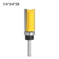 thumbnail image 1 of 1Pc Router Bit - 1/4inch/6mm Shank Template Flush Trim Hinge Mortising Router Bit, Bearing Milling Cutter Tool Carving Wood Router Template Straight Top for Light Work Woodworking Work, 1 of 8