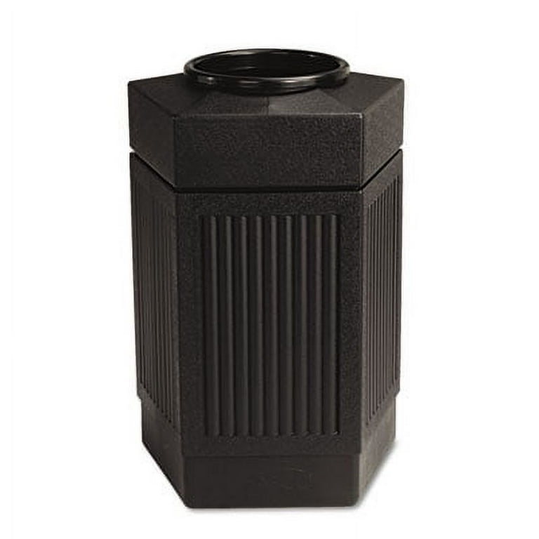 Canmeleon Indoor/Outdoor Pentagon Receptacle, 30 gal, Polyethylene, Black Canmeleon Indoor/Outdoor Pentagon Receptacle, 30 gal, Polyethylene, Black