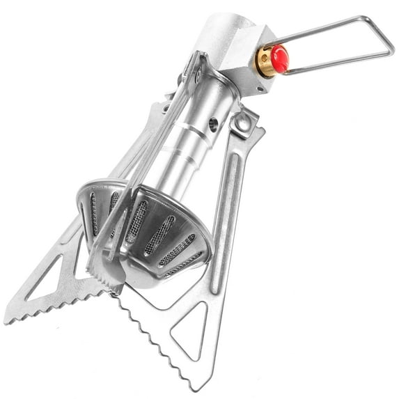 unbranded 1Pc Safety Leak-proof Outdoor Stove Head Portable Mini Stainless Steel Picnic Stove Camping Gas Stove
