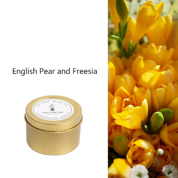 1Pc Scented Candle Promotion Sale! Smokeless Romantic Aromatherapy Candle Air Purifying Aromatherapy Natural Soy Candle British Pear and Freesia Candles and Candle Holders Clearance Sale