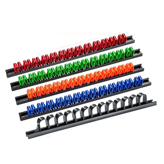 1Pc Screwdriver Organizer Abs Wall Mount Plastic Wrench Screwdriver Organizer Rail Rack Storage Holder Hand Tools Parts Blue