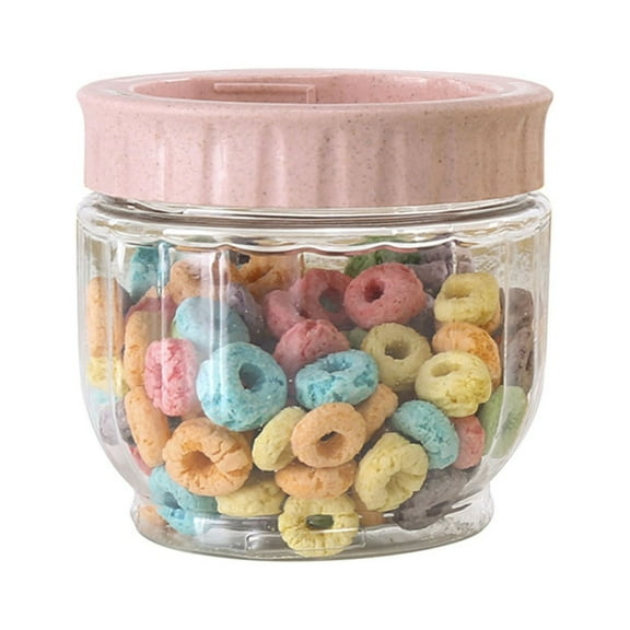 1Pc Sealed Can Kitchen Grains Snacks Sealed Jar Plastic Transparent Household Storage Tank S