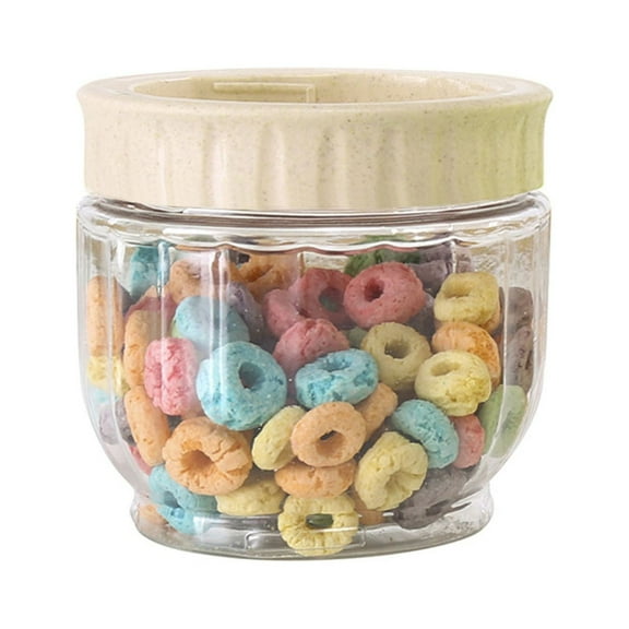 1Pc Sealed Can Kitchen Grains Snacks Sealed Jar Plastic Transparent Household Storage Tank S
