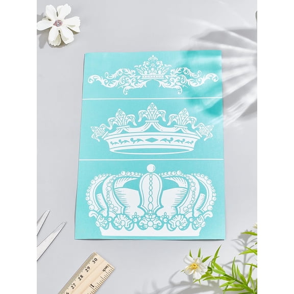 1Pc Self-Adhesive Silk Screen Printing Stencil Reusable Mesh Transfers Vintage Silk Screen Stencil DIY